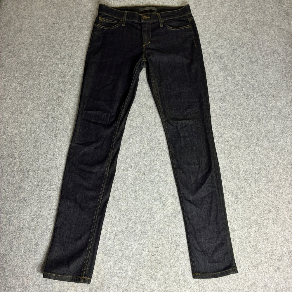 Joes Jeans Womens 31x32 Mid Rise Skinny Dark Indigo Denim Jeans Slim Fit Stretch